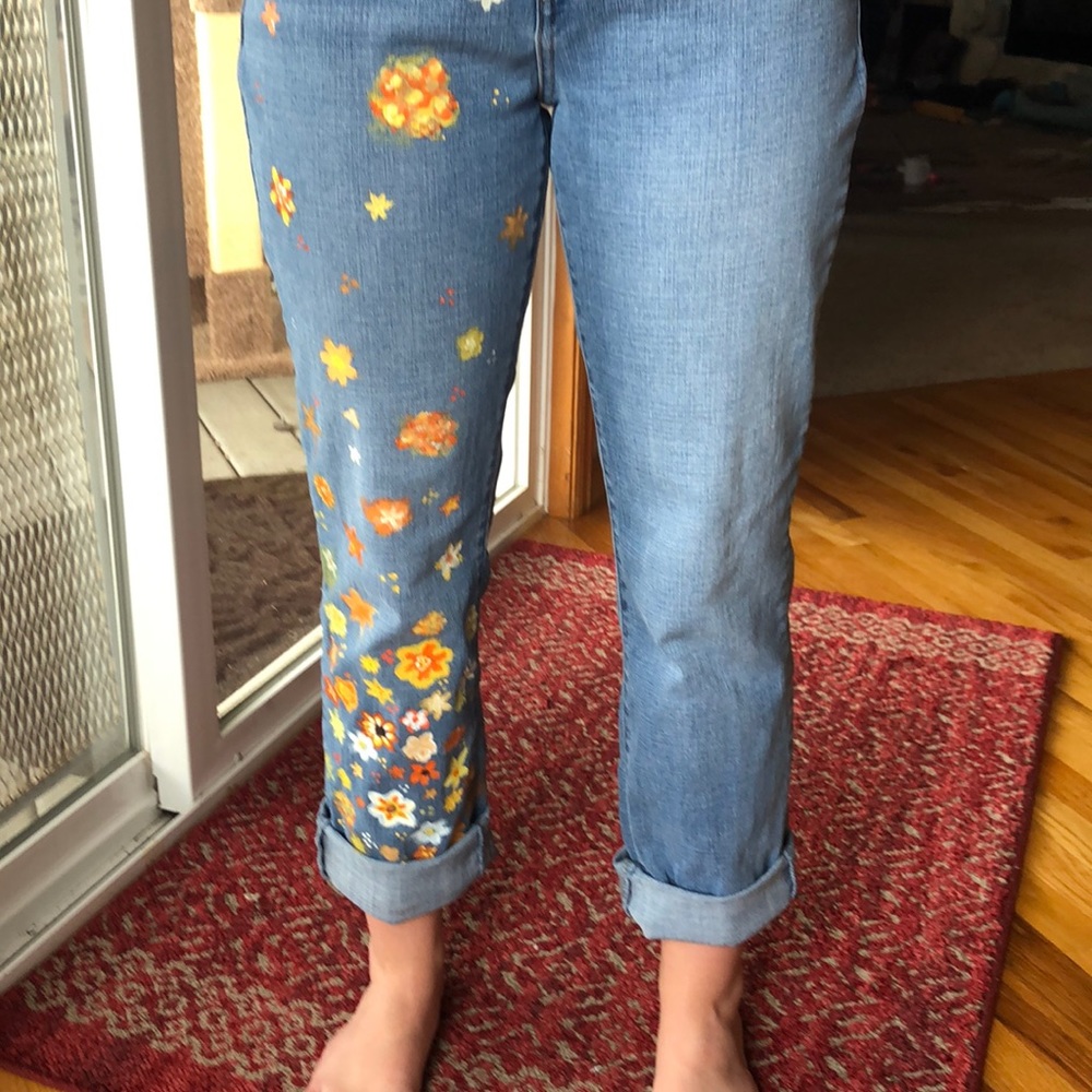 hand painted levi’s jeans